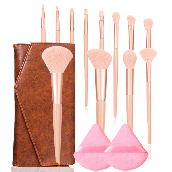 12PCs Makeup Brush Set Soft Hair Beauty Tools - Mixed