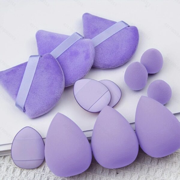12PCs Makeup Sponge Dry Wet Use Face Powder - Mixed