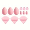 12PCs Makeup Sponge Dry Wet Use Face Powder - Mixed