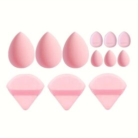 12PCs Makeup Sponge Dry Wet Use Face Powder - Mixed