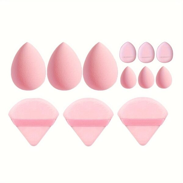 12PCs Makeup Sponge Dry Wet Use Face Powder - Mixed