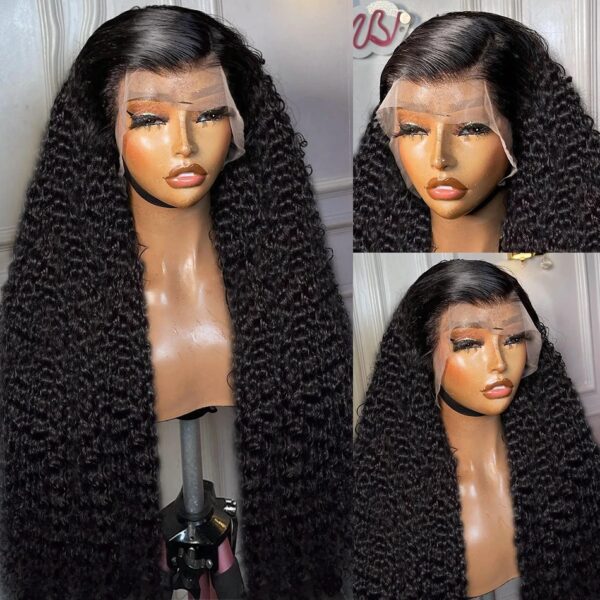 13x6 Front Lace Wig Female Medium Long Curly Hair - Burgundy