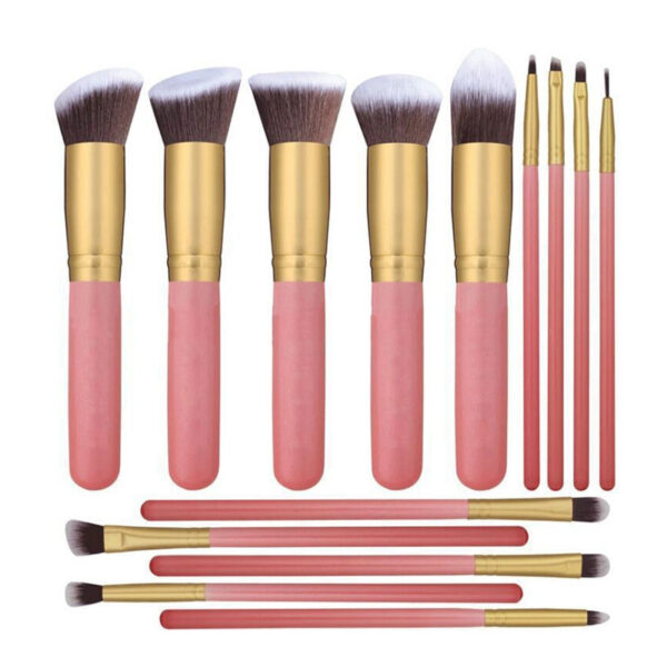 14pcs Wood Handle Makeup Brush Set - Mixed 14pcs Wood Handle Makeup Brush Set - Mixed