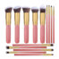 14pcs Wood Handle Makeup Brush Set - Mixed