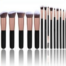 14pcs Wood Handle Makeup Brush Set - Mixed