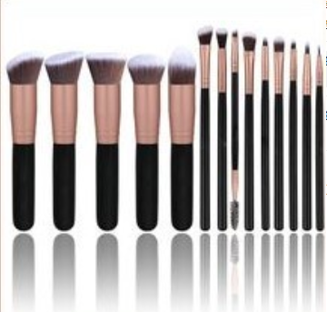 14pcs Wood Handle Makeup Brush Set - Mixed 14pcs Wood Handle Makeup Brush Set - Mixed
