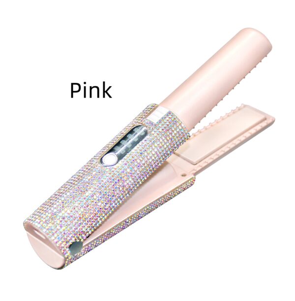 2-In-1 Electric Usb Hair Straightening Brush - Plastic