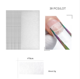 20 Units Silk fiberglass for nail extension Uv - Mixed