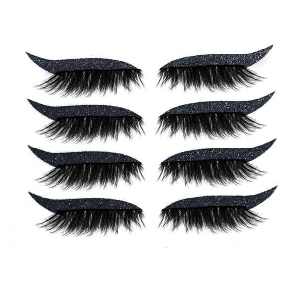 3D False Eyelashes With Magnetic 4 Pairs Of - Plastic