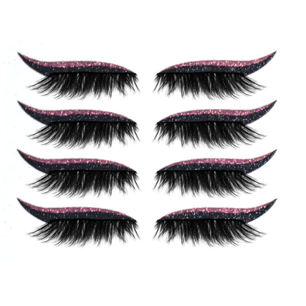 3D False Eyelashes With Magnetic 4 Pairs Of - Plastic