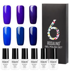 6 Colors Set Solid Color Gel Polish Set Nail - Mixed