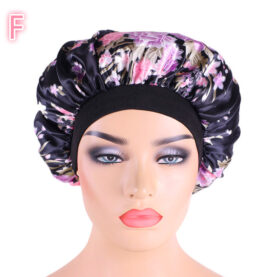 Beauty print Satin silk Bonnet sleep night cap - Mixed