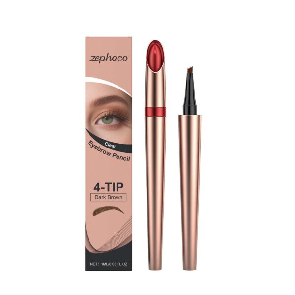 Dark Brown Four-prong Eyebrow Pencil For Everyday - Mixed Dark Brown Four-prong Eyebrow Pencil For Everyday - Mixed