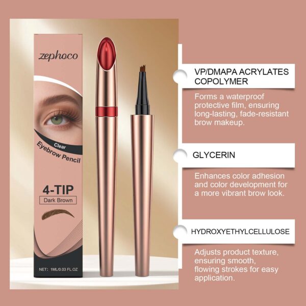Dark-Brown-Four-prong-Eyebrow-Pencil-For-Everyday-Mixed-7 Dark-Brown-Four-prong-Eyebrow-Pencil-For-Everyday-Mixed-7