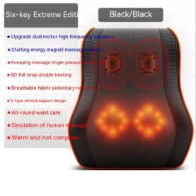 Electric back massager pillow massage body neck - Red