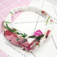 Flower elastic silk hair band - Cloth.