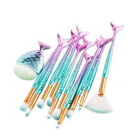 Gradient Mermaid Makeup Brush Set - Mixed
