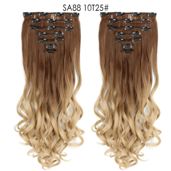 Long Curly Hair High Temperature Silk Curtain - Mixed Long Curly Hair High Temperature Silk Curtain - Mixed