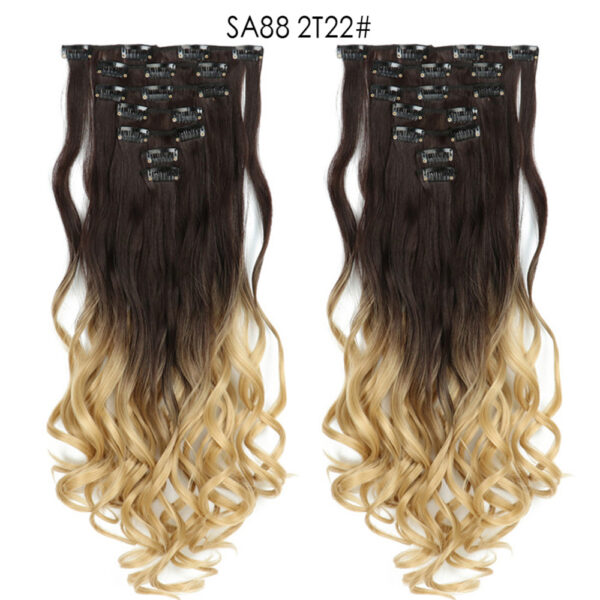Long Curly Hair High Temperature Silk Curtain - Mixed Long Curly Hair High Temperature Silk Curtain - Mixed