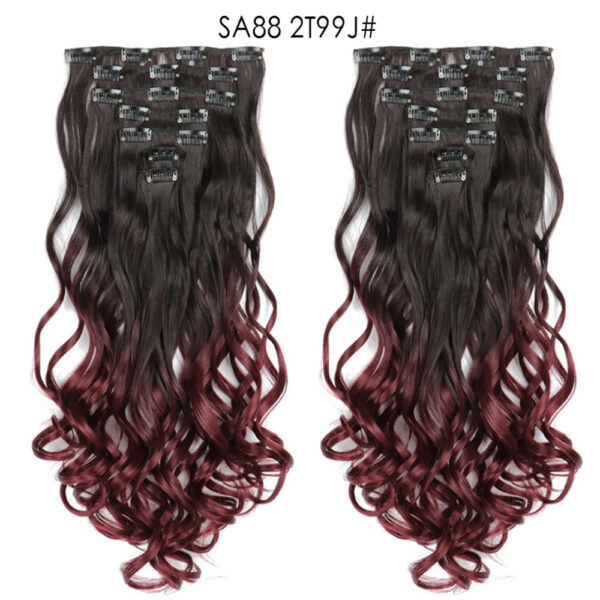 Long Curly Hair High Temperature Silk Curtain - Mixed Long Curly Hair High Temperature Silk Curtain - Mixed