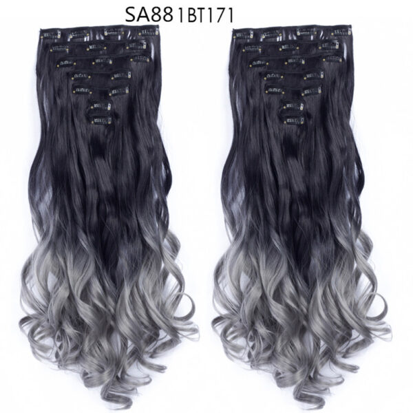 Long Curly Hair High Temperature Silk Curtain - Mixed Long Curly Hair High Temperature Silk Curtain - Mixed