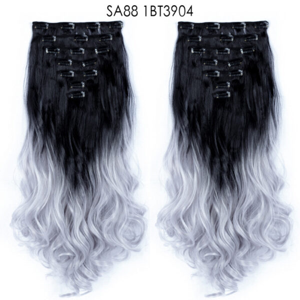 Long Curly Hair High Temperature Silk Curtain - Mixed Long Curly Hair High Temperature Silk Curtain - Mixed