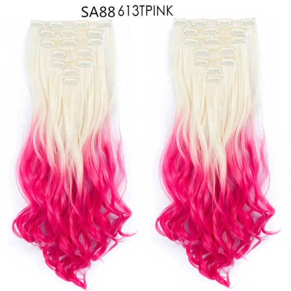 Long Curly Hair High Temperature Silk Curtain - Mixed Long Curly Hair High Temperature Silk Curtain - Mixed