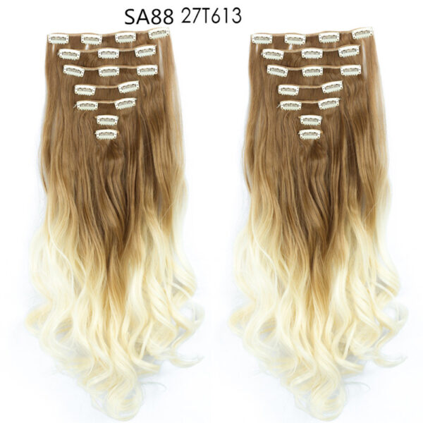 Long Curly Hair High Temperature Silk Curtain - Mixed Long Curly Hair High Temperature Silk Curtain - Mixed