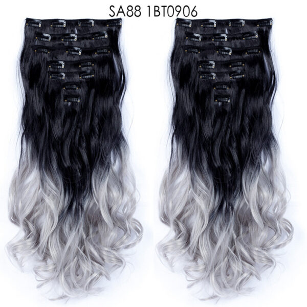 Long Curly Hair High Temperature Silk Curtain - Mixed Long Curly Hair High Temperature Silk Curtain - Mixed