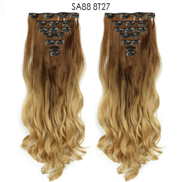 Long Curly Hair High Temperature Silk Curtain - Mixed Long Curly Hair High Temperature Silk Curtain - Mixed