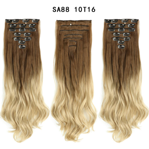 Long Curly Hair High Temperature Silk Curtain - Mixed Long Curly Hair High Temperature Silk Curtain - Mixed