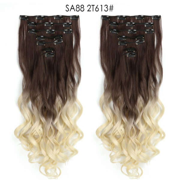 Long Curly Hair High Temperature Silk Curtain - Mixed Long Curly Hair High Temperature Silk Curtain - Mixed