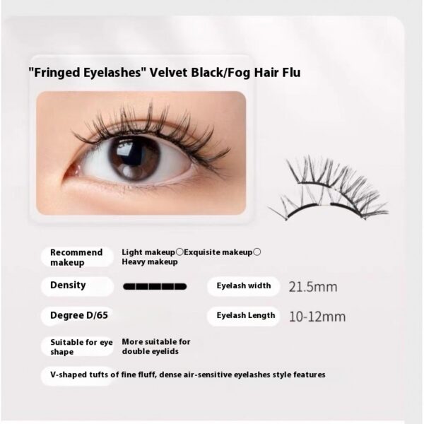Magnetic Eyelashes Thick Zero Glue Long C Curved - 21.5Mm