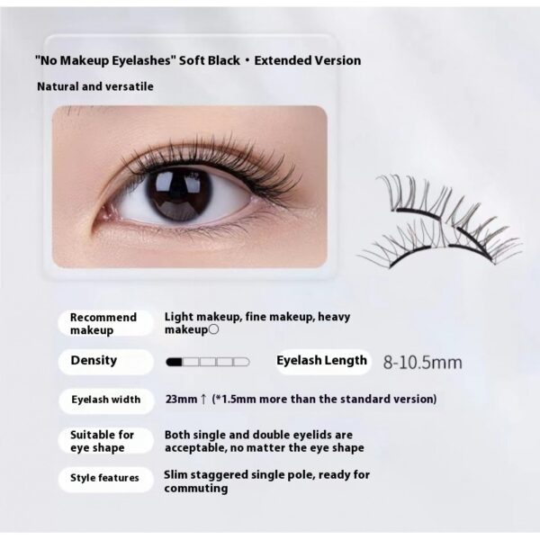 Magnetic Eyelashes Thick Zero Glue Long C Curved - 21.5Mm