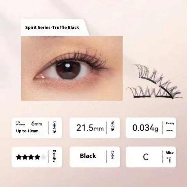 Magnetic Eyelashes Thick Zero Glue Long C Curved - 21.5Mm