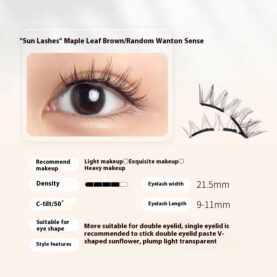 Magnetic Eyelashes Thick Zero Glue Long C Curved - 21.5Mm