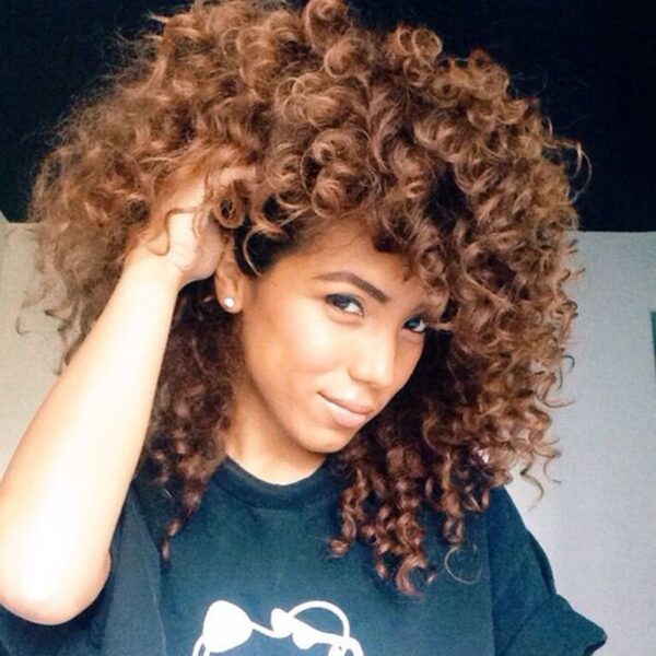 Matte silk African small volume oblique bangs hood - Mixed Matte silk African small volume oblique bangs hood - Plastic.