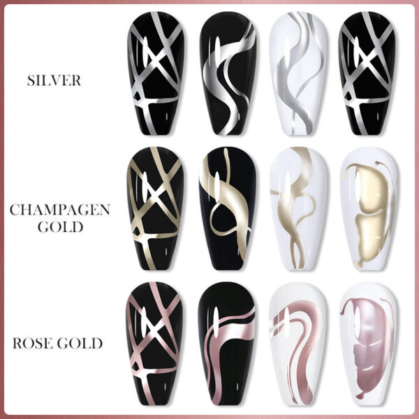 Metal-Painted-Cable-Gel-Nail-Polish-Nail-Art-Mixed-30 Metal-Painted-Cable-Gel-Nail-Polish-Nail-Art-Mixed-30