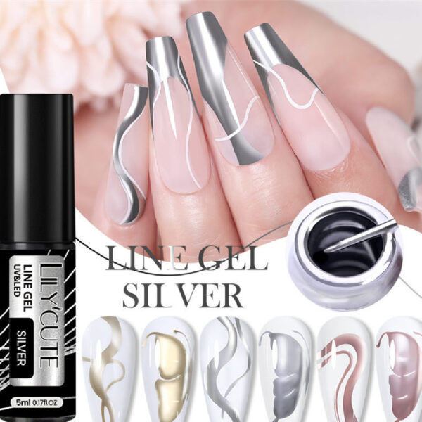 Metal-Painted-Cable-Gel-Nail-Polish-Nail-Art-Mixed-33 Metal-Painted-Cable-Gel-Nail-Polish-Nail-Art-Mixed-33