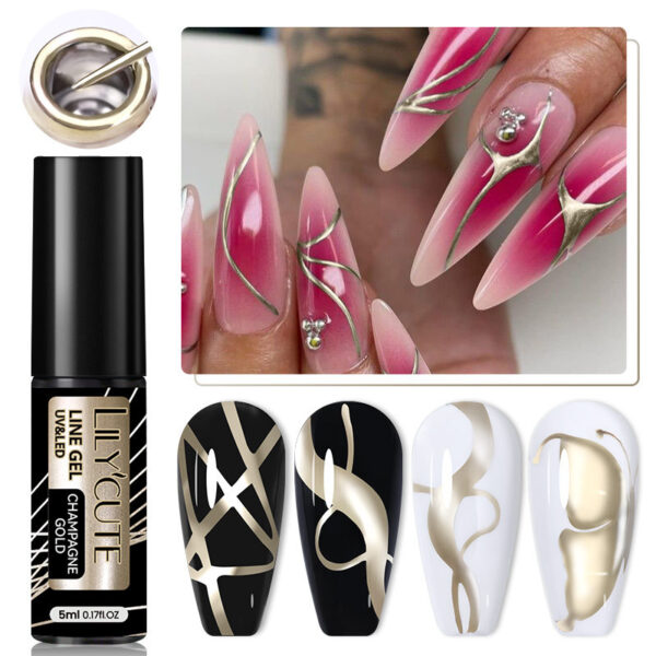 Metal-Painted-Cable-Gel-Nail-Polish-Nail-Art-Mixed-41 Metal-Painted-Cable-Gel-Nail-Polish-Nail-Art-Mixed-41
