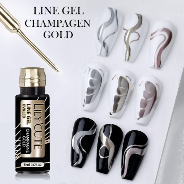 Metal-Painted-Cable-Gel-Nail-Polish-Nail-Art-Mixed-43 Metal-Painted-Cable-Gel-Nail-Polish-Nail-Art-Mixed-43