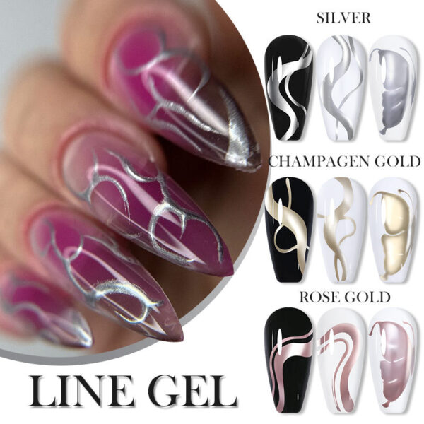 Metal-Painted-Cable-Gel-Nail-Polish-Nail-Art-Mixed-45 Metal-Painted-Cable-Gel-Nail-Polish-Nail-Art-Mixed-45