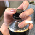 Milk Tea Crystal Stone Cat Eye Nail Polish - Mixed