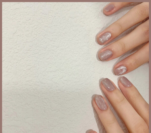 Milk Tea Crystal Stone Cat Eye Nail Polish - Mixed