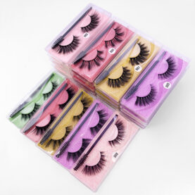 Natural 3D False Eyelashes Brush 1 Pair Set Of - Mixed