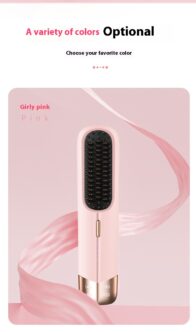 Portable Household Hair Straightener Splint Hair - Pink