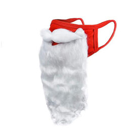 Santa Beard Dress Up Dust-proof Cotton Face Mask - White