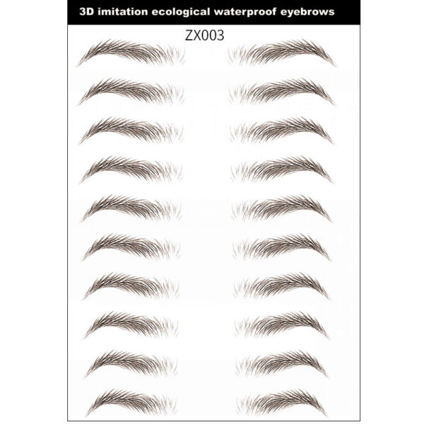 Simple Thick Eyebrows Ecological Eyebrow Stickers - Mixed