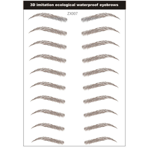 Simple Thick Eyebrows Ecological Eyebrow Stickers - Mixed