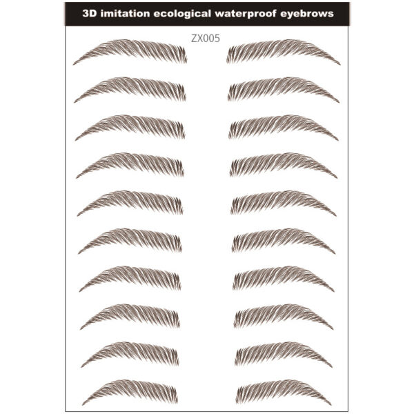 Simple Thick Eyebrows Ecological Eyebrow Stickers - Mixed